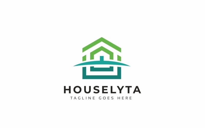 House Techno Logo Template