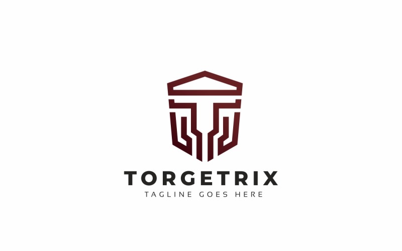 Шаблон логотипу Torgetrix T лист