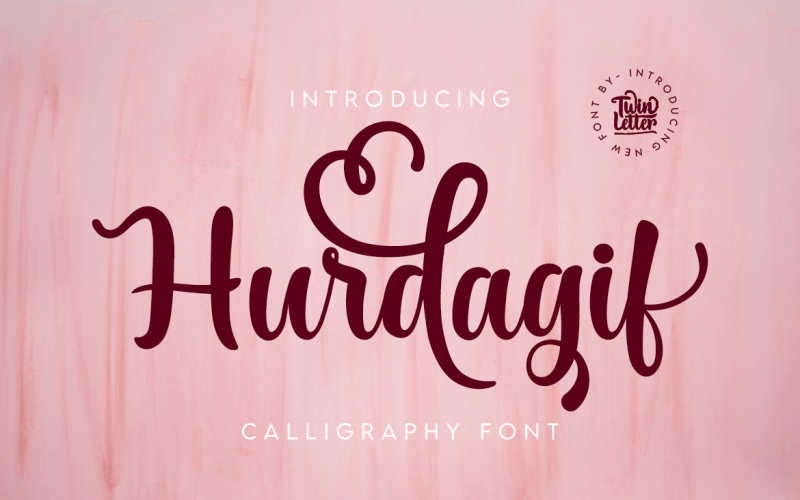 Carattere calligrafico Script Hurdagif
