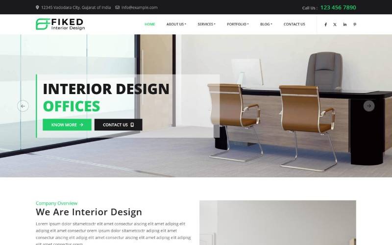 Fiked - Plantilla HTML5 de diseño de interiores