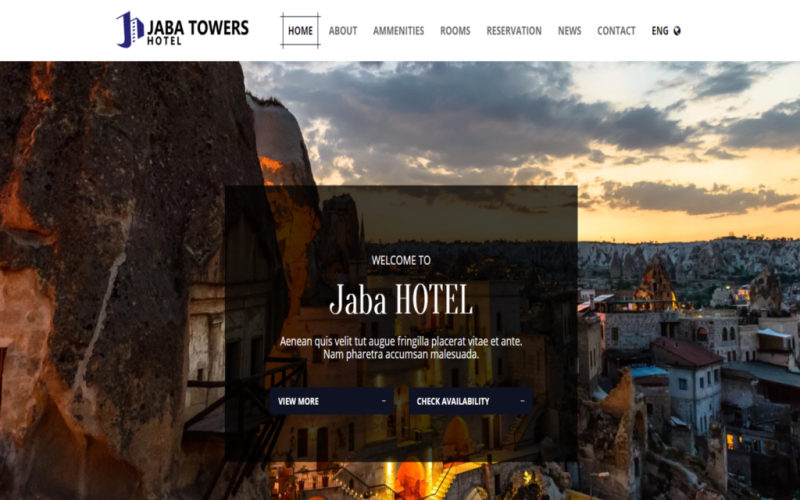 Jaba Hotel Bed & Breakfast - Modelo de site HTML5 premium multiuso