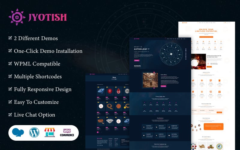 Jyotish - Horoscope and Astrology WordPress Theme With AI Content Generator