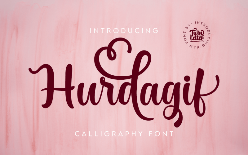 Шрифт каліграфії сценарію Hurdagif