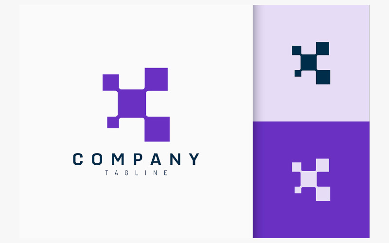Connessione o logo di rete a forma quadrata