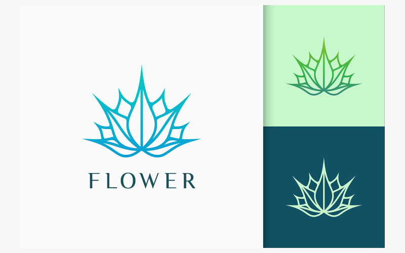 Logotipo de Lotus Herbal en lujo para la belleza