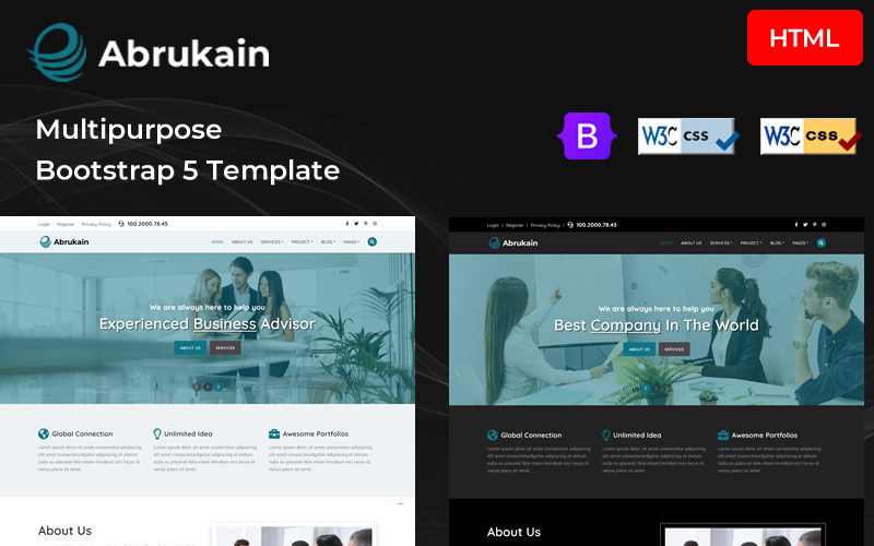 Abrukain - Business Advisor HTML5-Vorlage