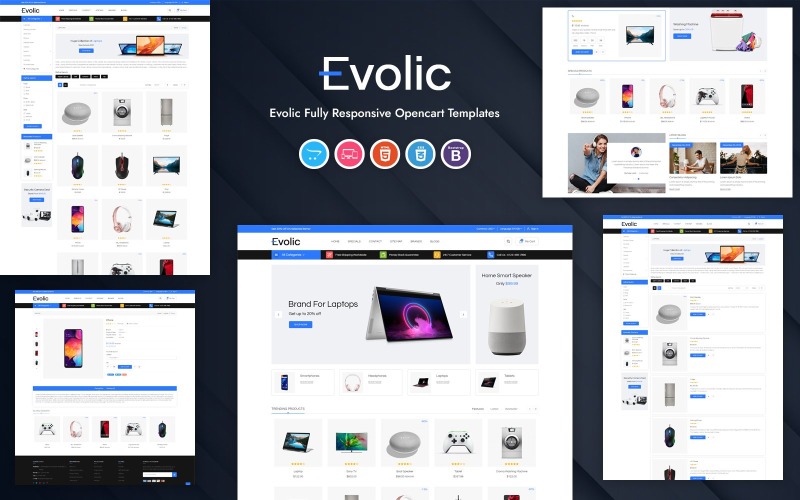 Evolic - Modèle OpenCart électronique