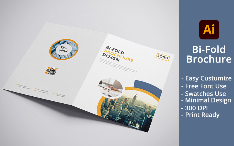 Modello di brochure aziendale ripiegabile