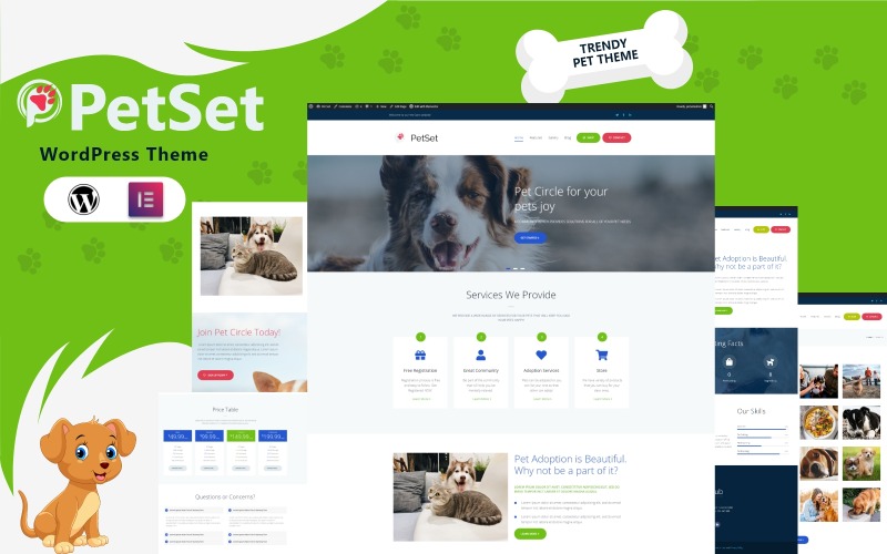 Motyw WordPress dla PetSet Elementora
