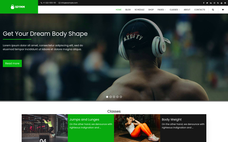 tGymm - Gym en Sport WordPress Thema