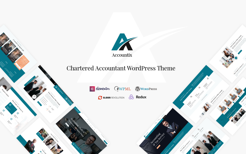 Accountix - тема WordPress для дипломированных бухгалтеров.