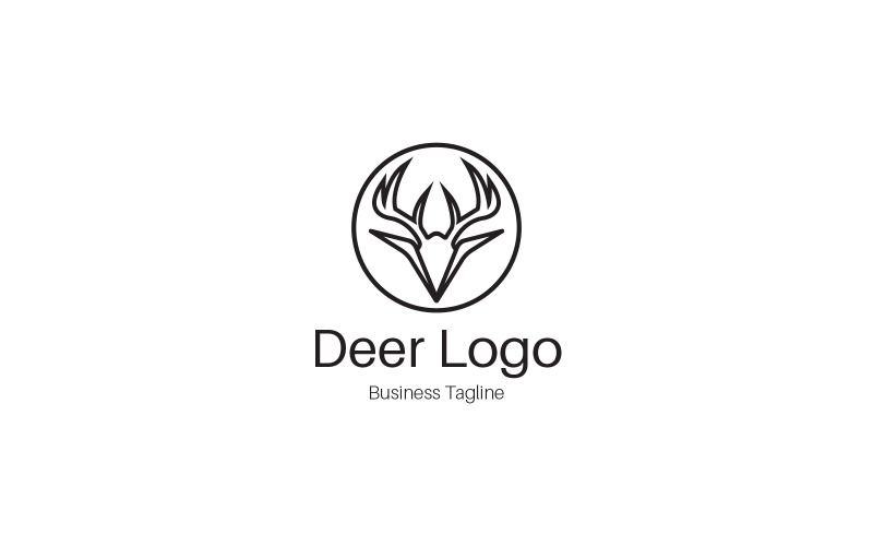 Herten Logo ontwerp en sjabloon
