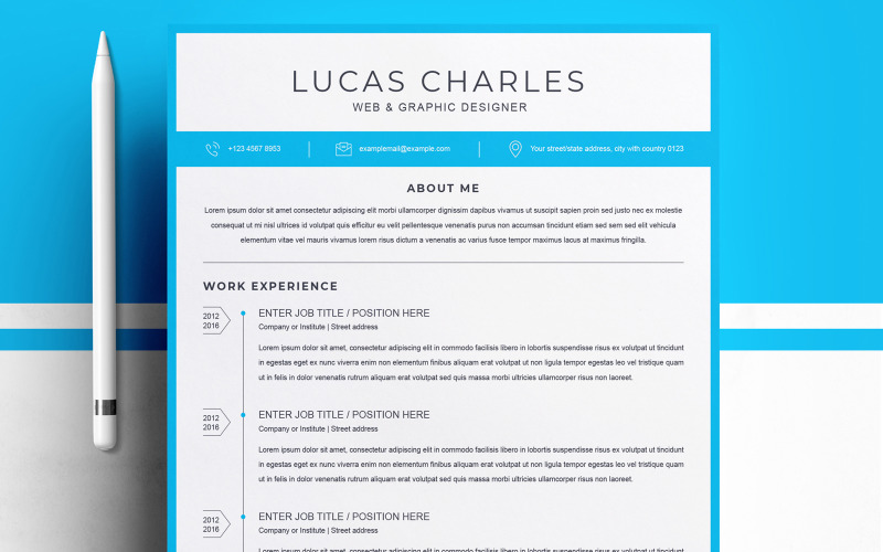 LUCAS CHARLES / Lebenslauf Vorlage