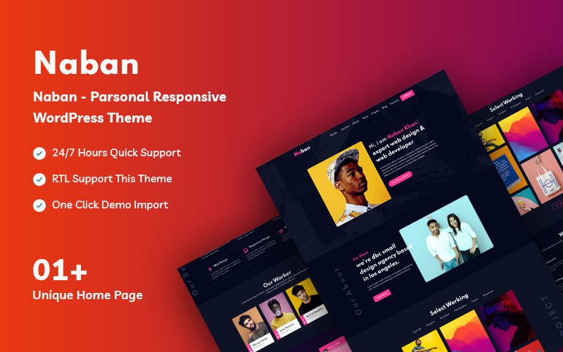 Naban – Személyes reszponzív WordPress téma