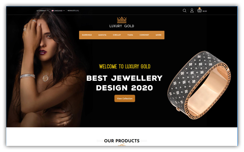 Oro di lusso - Tema Opencart per gioiellerie