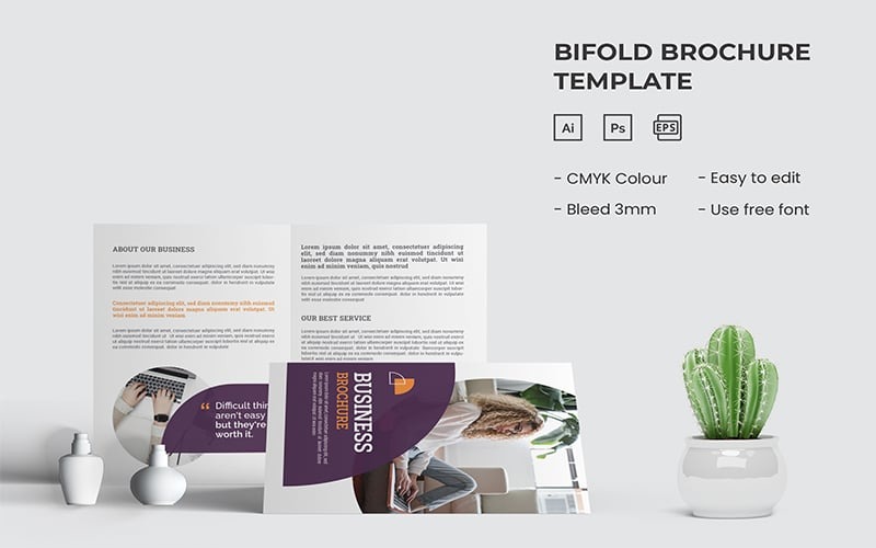 Бізнес - шаблон брошури Bifold