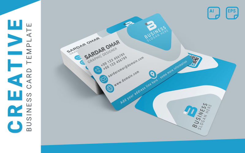 Business Card - Smooth Polygon - Corporate Identity Template