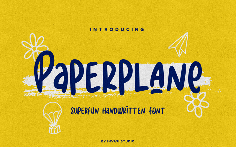 Paperplane Superfun-lettertypen voor weergave