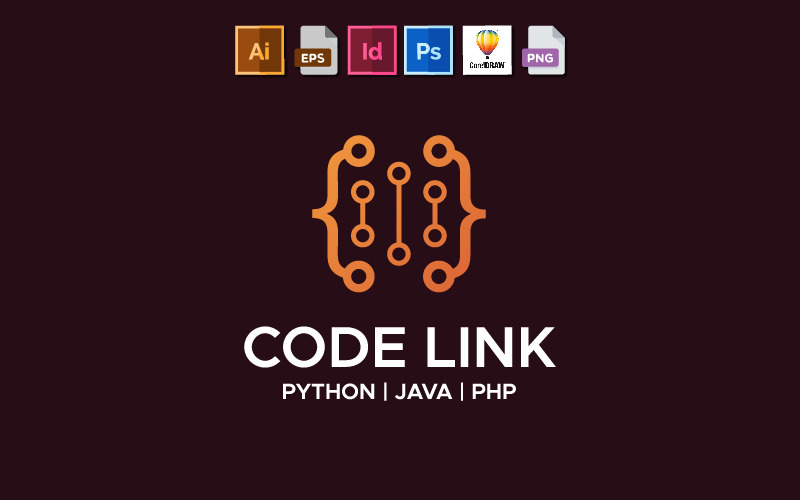 Code Link Logo Template | Specially Design For Coders