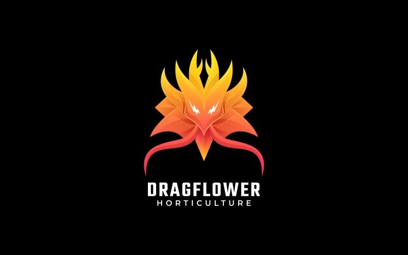 Drachenblume Logo mit Farbverlauf