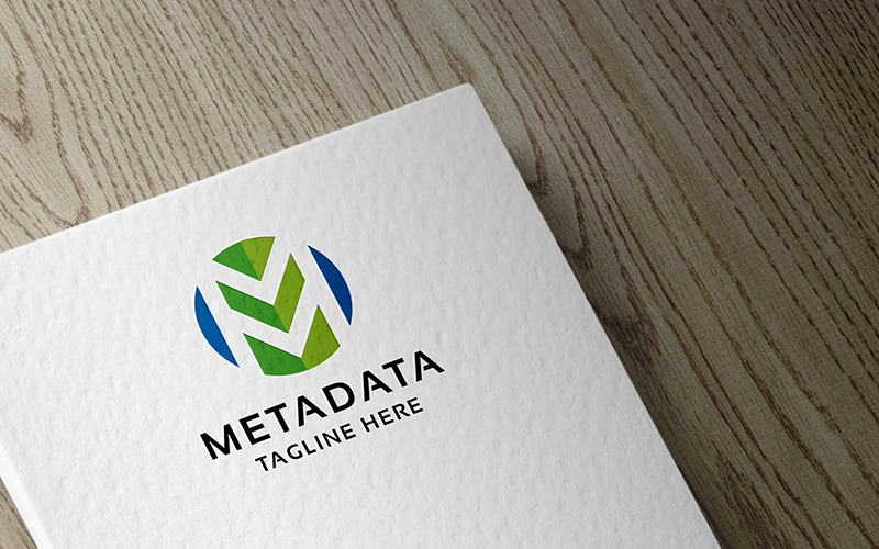 Logotipo profissional da Meta Data Letter M