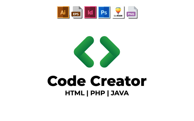Modello di logo del creatore di codice