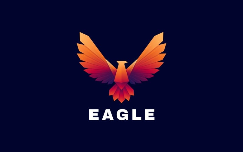 Векторный красочный логотип орла