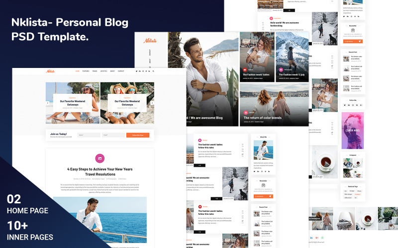 Modèle psd de blog Nklista_Personal