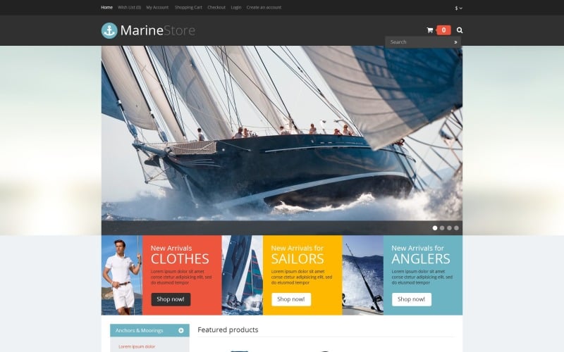 Free Boating Responsive OpenCart Template