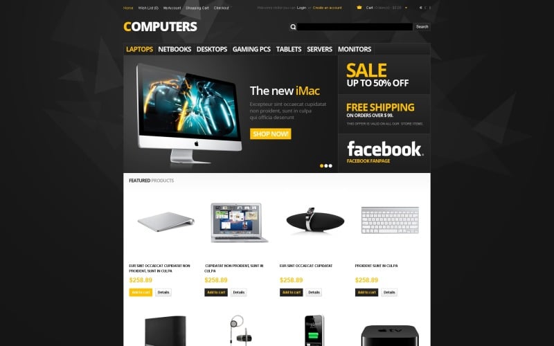Free Computer Store OpenCart Template