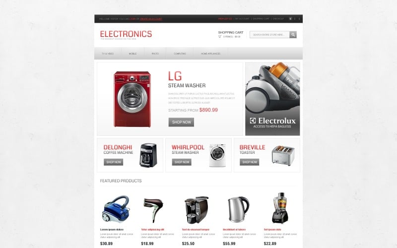 Free Electronics Store OpenCart Template
