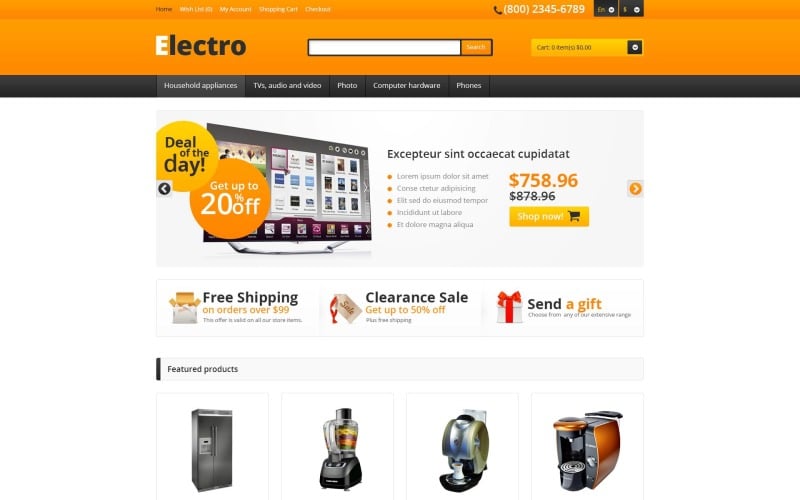 Free Electronics Store Responsive OpenCart Template
