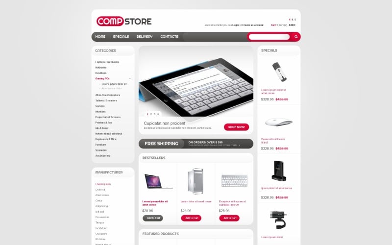 Free Hardware Store OpenCart Template