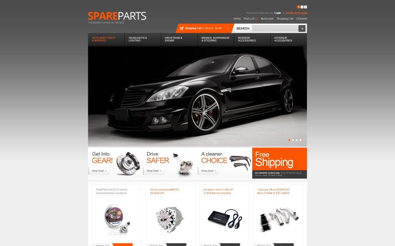 Gratis bildelar OpenCart -mall