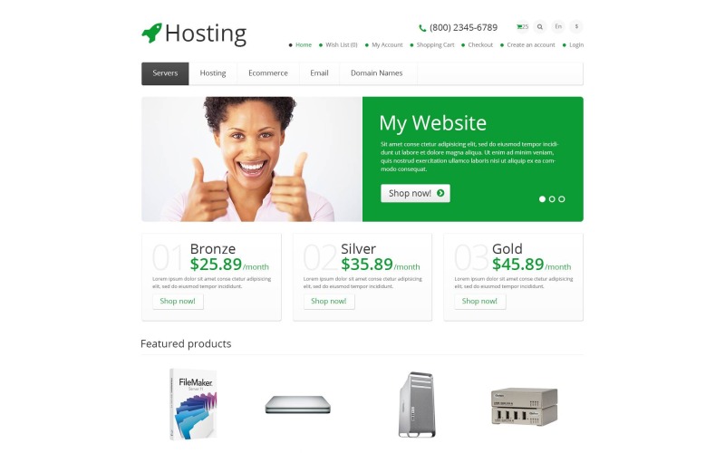 Gratis Hosting Responsiv OpenCart-mall