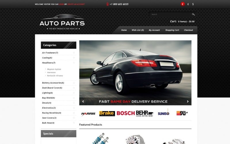 Gratis reservdelar OpenCart mall