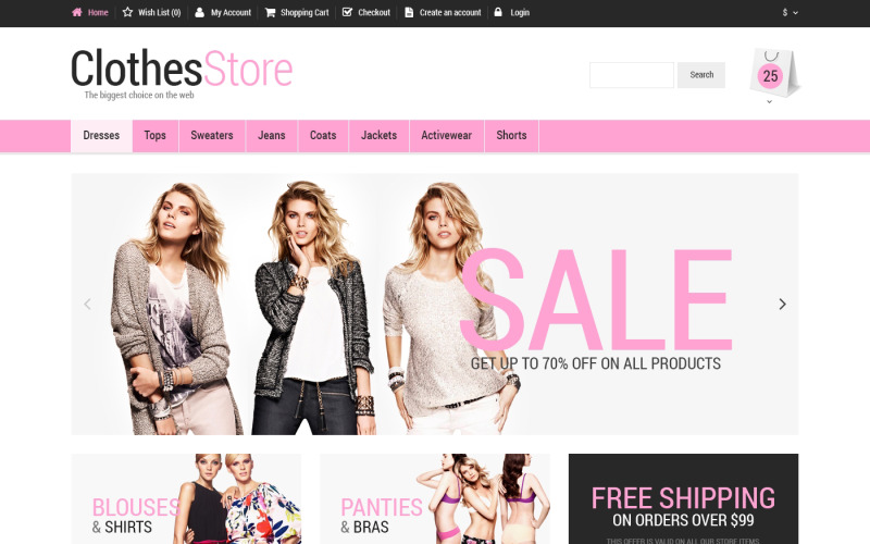 Ücretsiz Moda Mağazası Duyarlı OpenCart Şablonu