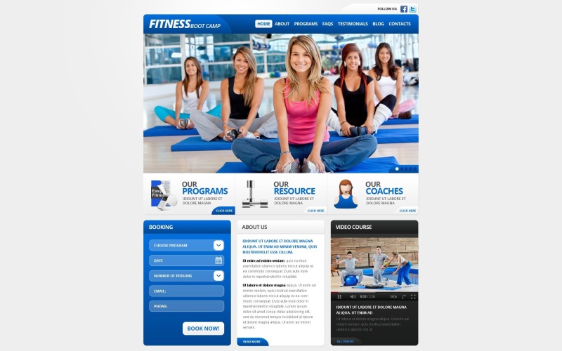 Zdarma fitness WordPress téma