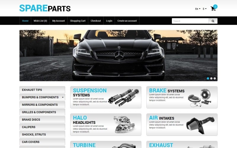 Free Spare Parts Responsive OpenCart Template