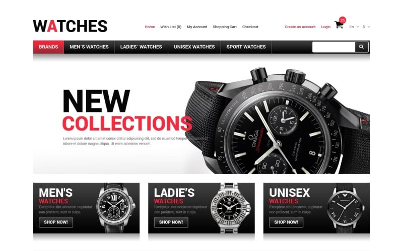 Free Watches Responsive OpenCart Template