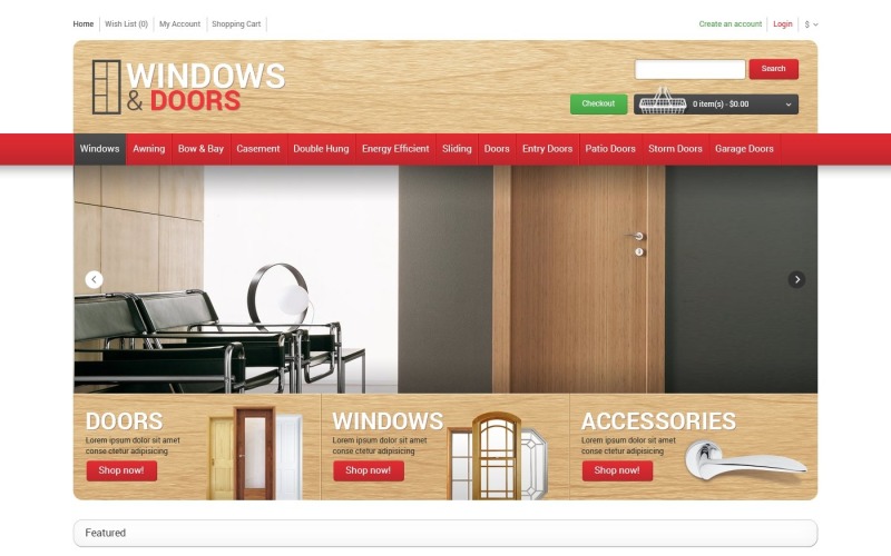 Kostenlose Window Responsive OpenCart-Vorlage