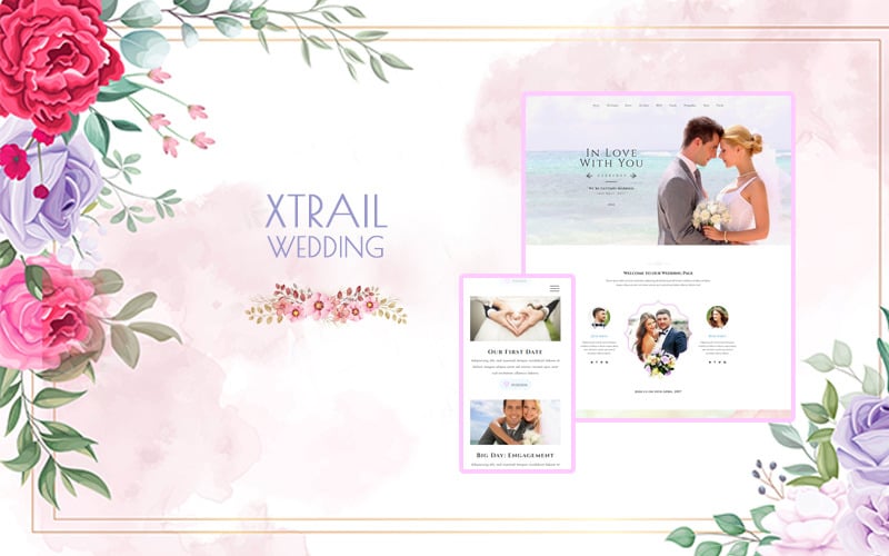 Xtrail 婚礼 - 您的个人 WordPress 婚礼网站