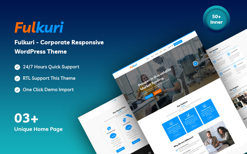 Fulkuri - Vállalati üzleti WordPress téma