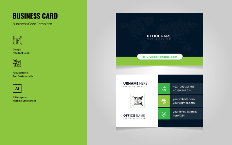 Modèle de carte de visite créative professionnelle
