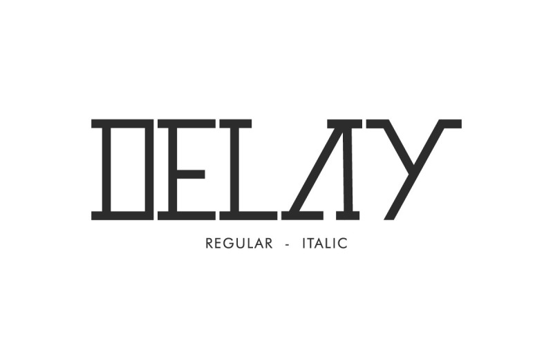 Шрифт дисплея Delay Sans Serif
