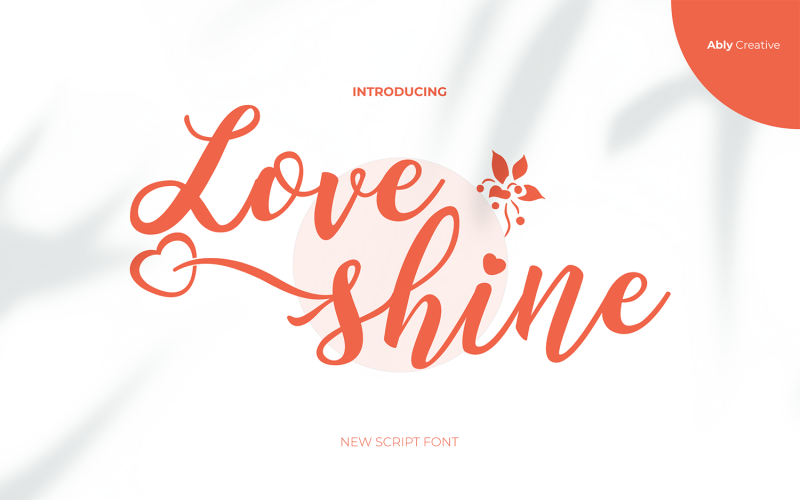 Шрифт Love Shine With Love Design Harmony