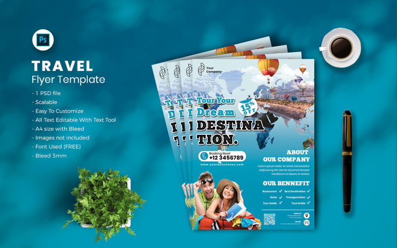 Travel flyer Template vol-13