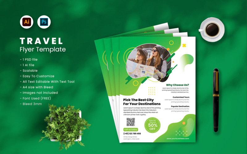 Travel flyer Template vol-14