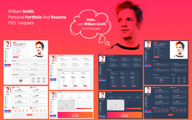 William Smith - Personligt CV PSD -mall