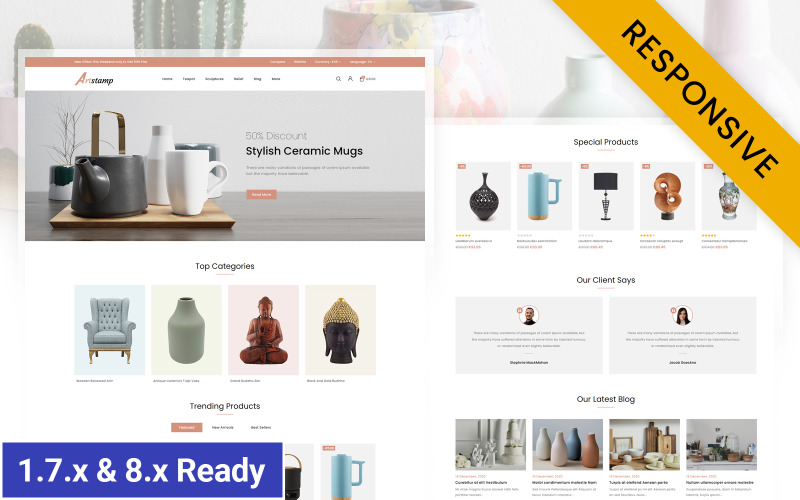 Artstamp - Sanat ve Heykel Mağazası Prestashop Duyarlı Teması